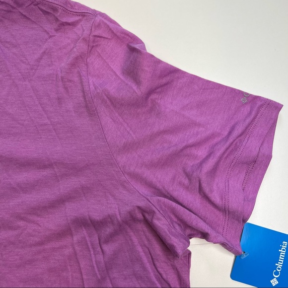 Columbia Purple “Bluebird Day” Relaxed Crewneck Tee Shirt, Multiple Sizes, NWT!! - Picture 3 of 11